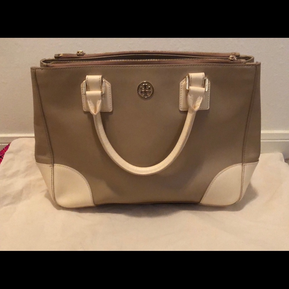 Tory Burch Robinson Double Zip Tote Colorblock
